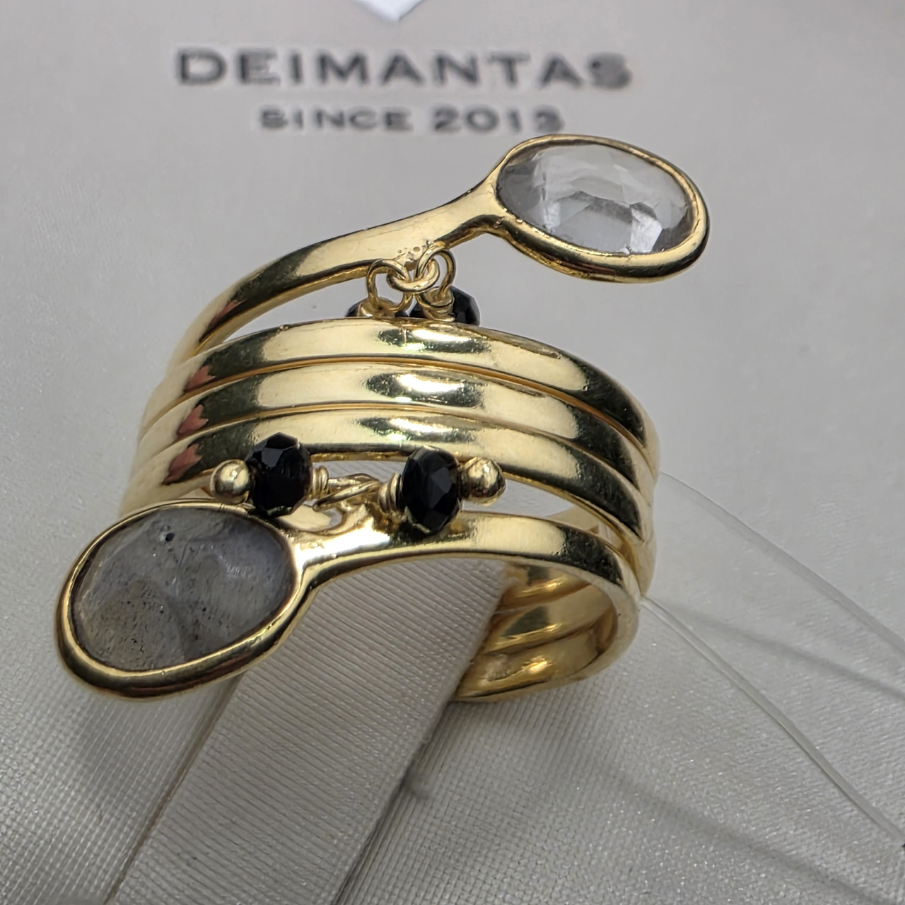 Кольцо серебро 925пр 4,2г, лунный камень, размер 17, фото 1