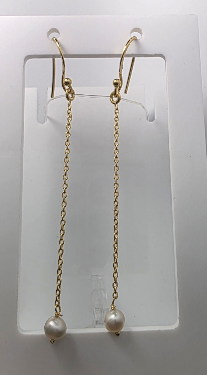 Серьги серебро 925пр 1,1г, жемчуг, фото 1