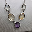 Колье серебро 925пр 5,5г, аметист цитрин, размер 40-45, фото 8