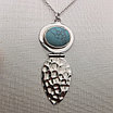 Колье серебро 925пр 6г, бирюза, размер 50-55, фото 3