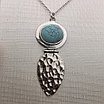 Колье серебро 925пр 6г, бирюза, размер 50-55, фото 4