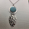 Колье серебро 925пр 6г, бирюза, размер 50-55, фото 8
