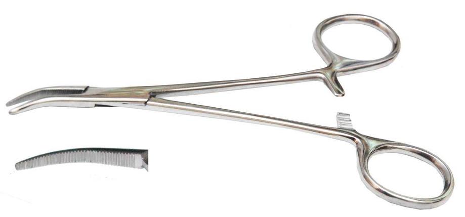 Зажим кровоостанавливающий «Москито», изогнутый, 160мм., фото 3