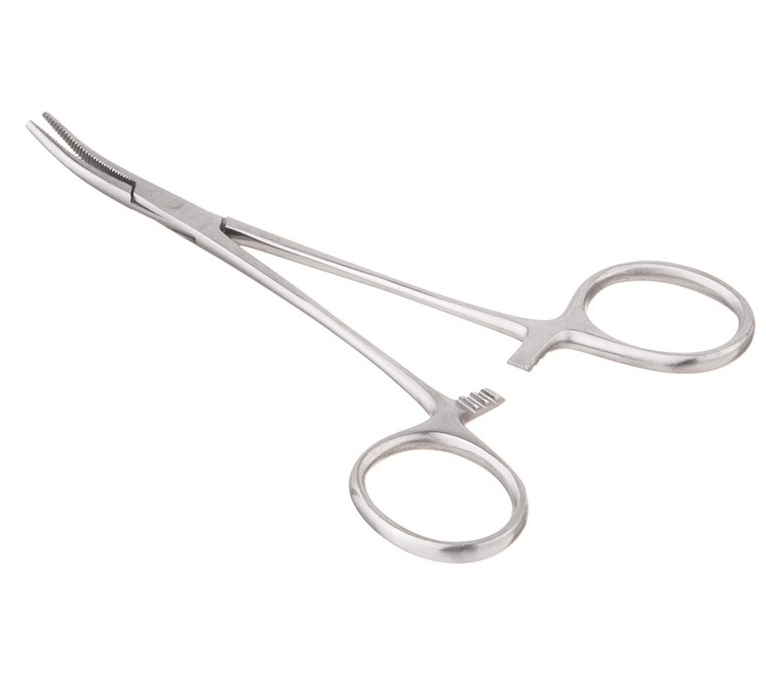 Зажим кровоостанавливающий «Москито», изогнутый, 160мм.