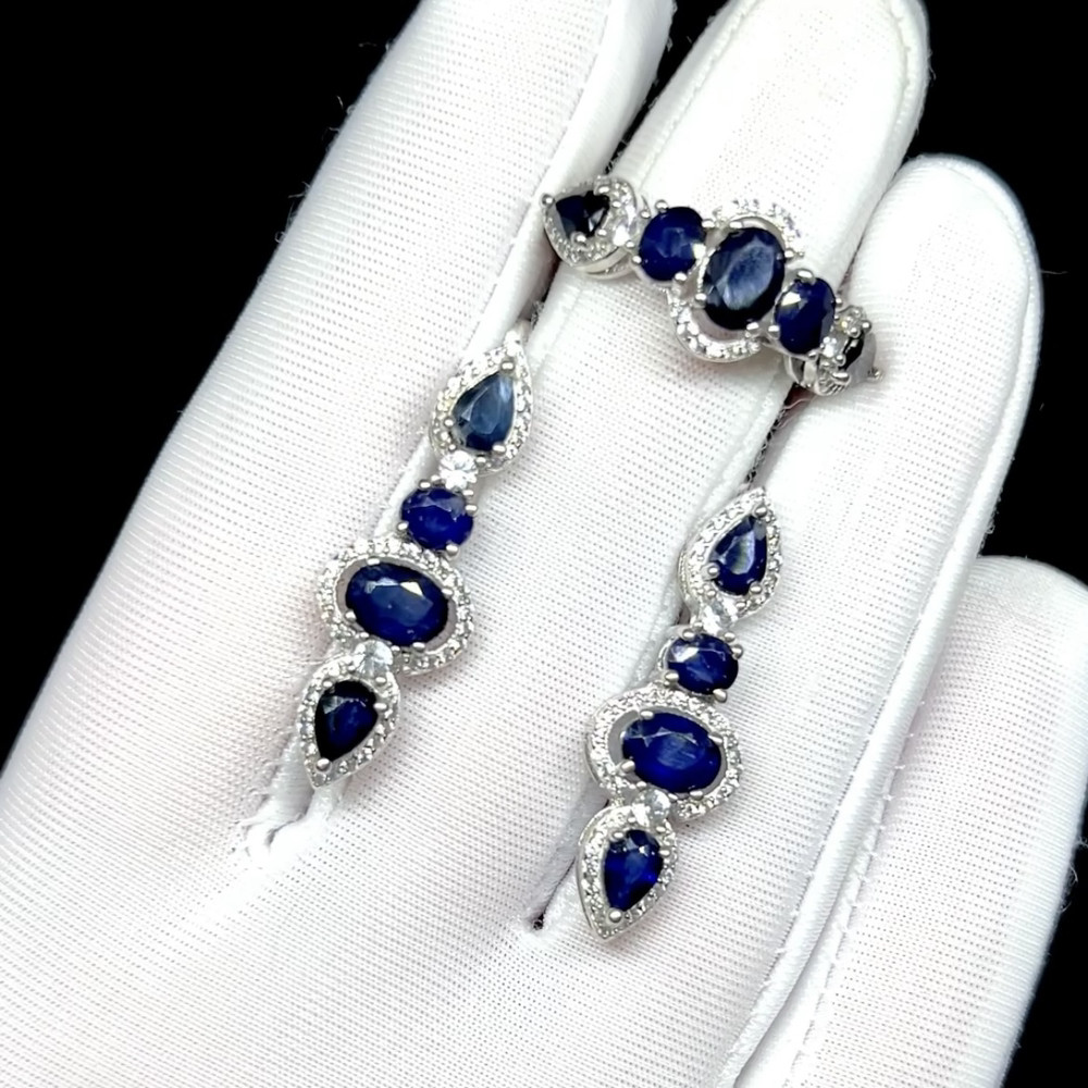 Комплект с натуральными Сапфирами, фото 1