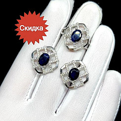 Кольцо с натуральными Сапфирами