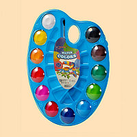 Краски акварельные палитрой с кисточкой 12 цветов