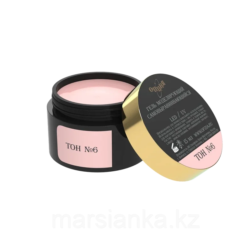 Моделирующий самовыравнивающийся гель темно-розовый (холодный) Тон №6 Опция, 15 мл, фото 1