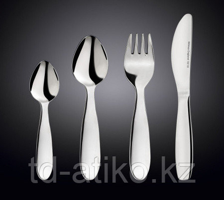 Набор столовых приборов детский Кидс 18/10 2 мм 4 пр. Wil max /1/48/