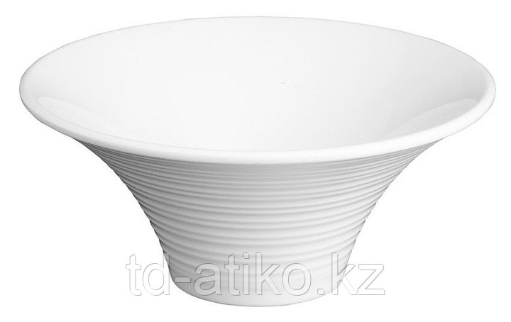 Миска 1,5л d24см, меламин, Flower, цвет белый H-2212