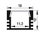 Алюминиевый профиль Led 16*12 мм прямой, фото 4