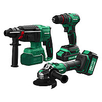 Набор аккумуляторного инструмента STALKER Kit (D20 Li BL + RH20 Li BL + AG20-125 Li BL)