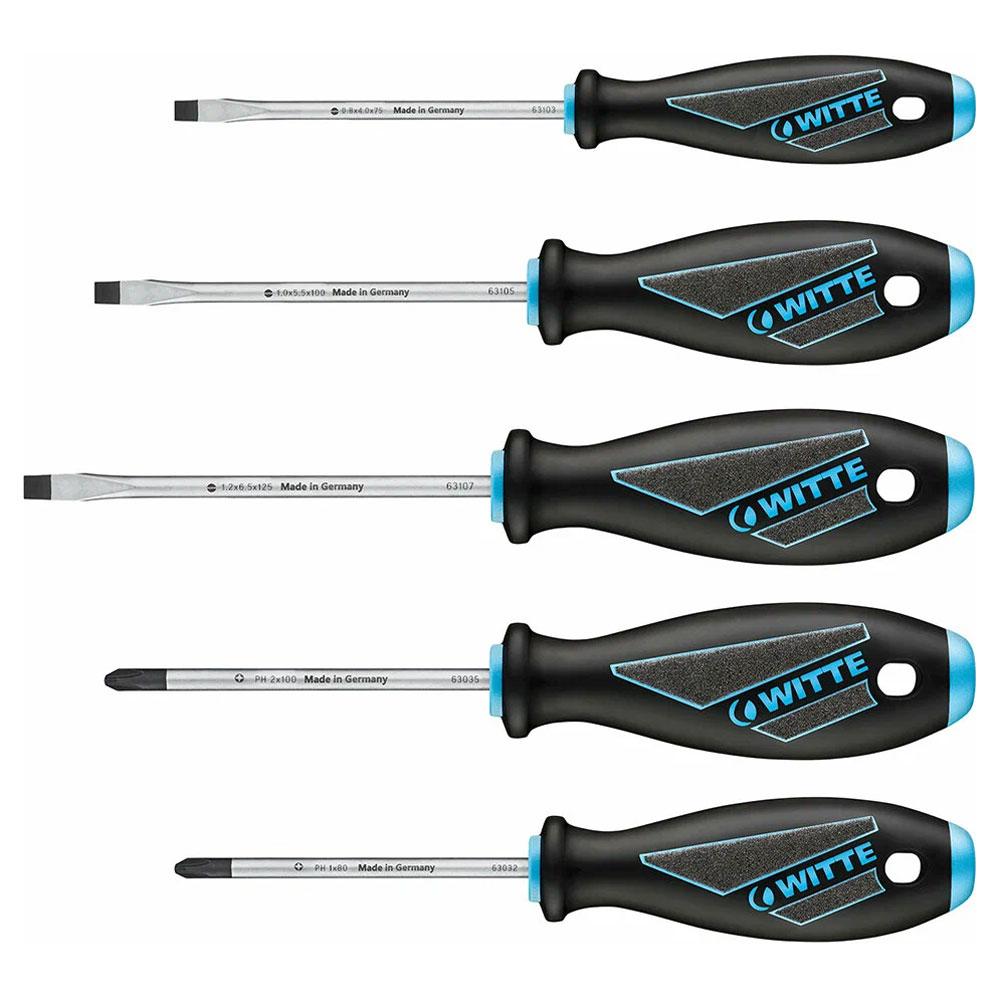 Набор отверток WITTE "MAXX Plus" PH1-2; SL4-6.5 5шт. 663865216