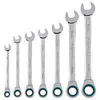 Набор комбинированных трещоточных ключей GROSS 8-19мм 7шт. 14890