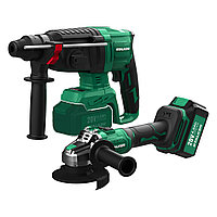 Набор аккумуляторного инструмента STALKER Kit (RH20 Li BL + AG20-125 Li BL)