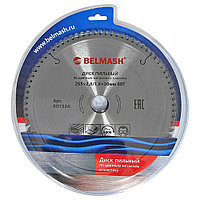 Диск пильный по цветным металлам и пластику БЕЛМАШ T80 255х30/25мм RD153A