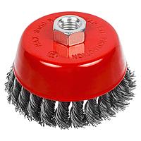 Щетка-крацовка чашечная РемоКолор для УШМ жесткая M14 0.5x100мм 45-1-205