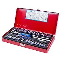 Набор торцевых головок KING TONY с принадлежностями 1/4" шестигранные 4-13 мм 39 шт. 2539MR