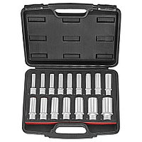 Набор длинных торцевых головок FORCE 1/2" 10-32мм 16шт. 4163