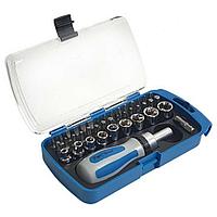 Реверсивная отвертка с набором бит и торцевыми головками РемоКолор 41 пр. 33-4-314