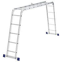 Лестница шарнирная алюминиевая СИБРТЕХ 2х4+2х5 97884