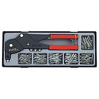 Заклепочник ручной FORCE с набором заклепок 181шт. T51811