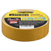 Лента клейкая двусторонняя STAYER "PROFESSIONAL" 38ммХ10м 1217-38-10