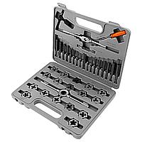 Набор метчиков и плашек SPARTA М3-М12 плашко-метчикодержатель пластиковый бокс 40 предметов 773155