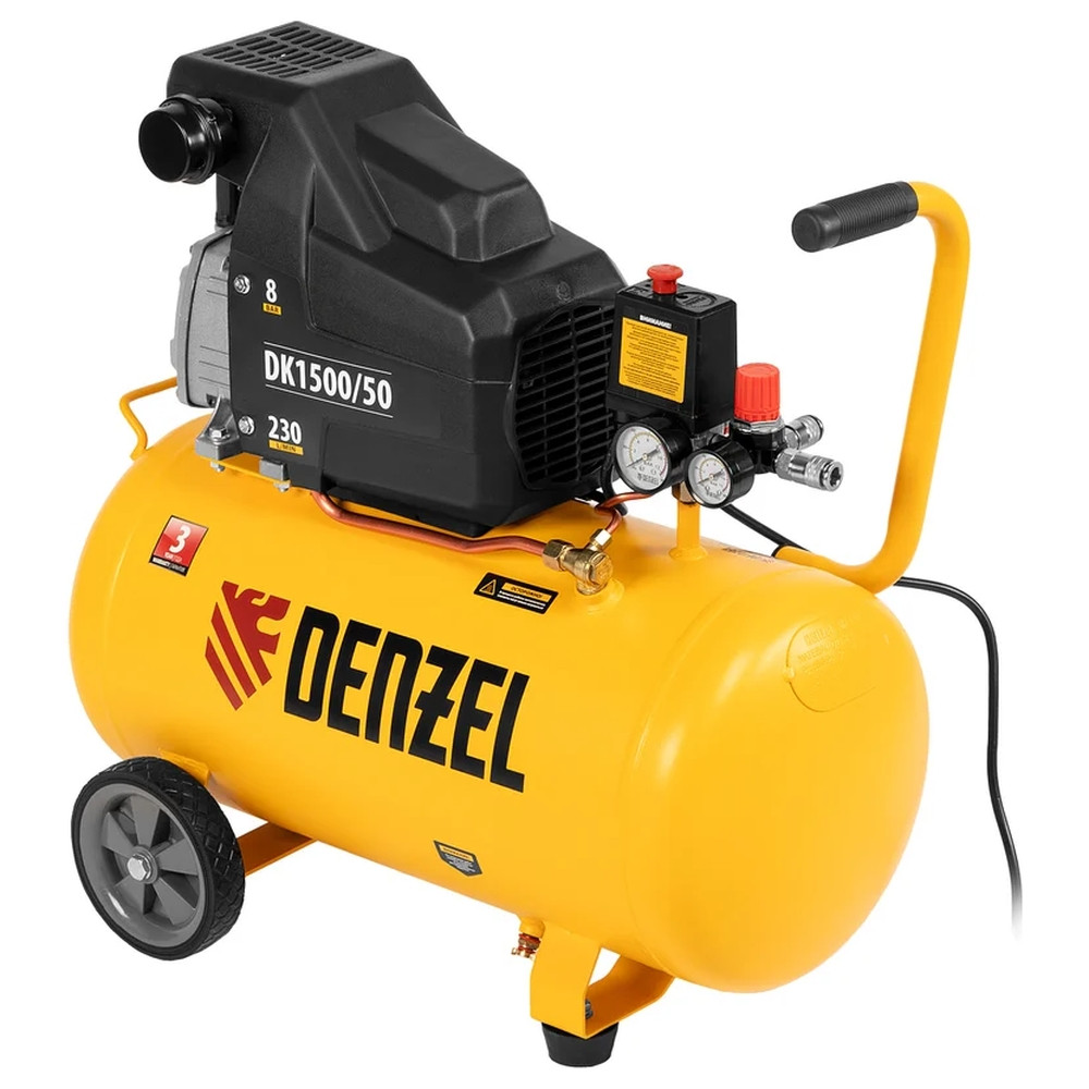 Компрессор воздушный DK1500/50,Х-PRO 1,5 кВт, 230 л/мин, 50 л Denzel 58064