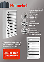 Металлический восьми-секционный почтовый ящик ПМ-8 + нумерация