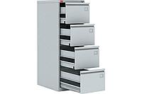 Шкаф картотечный металлический (картотека) для хранения документов КР-4, 4 ящика