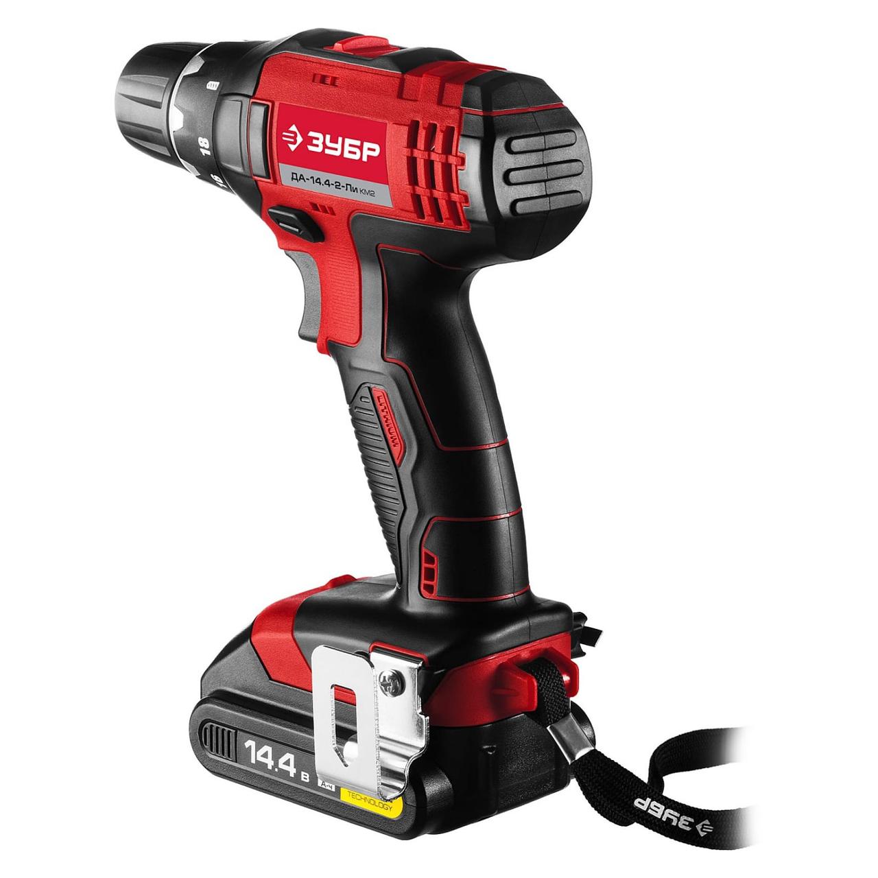 Аккумуляторная дрель-шуруповёрт ЗУБР ДА-14.4-2-Ли КМ2, фото 1
