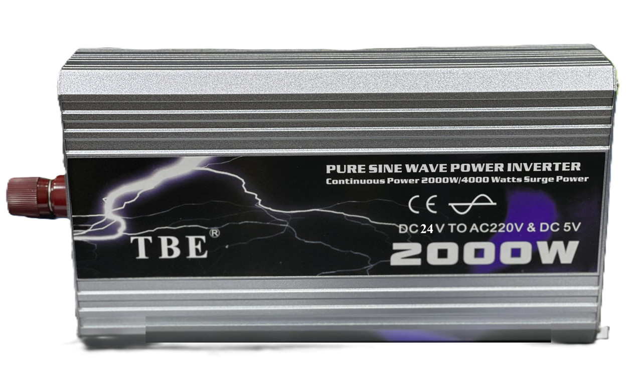 Преобразователь напряжения с чистой синусоидой TBE 24 220, 2000 Вт, фото 1