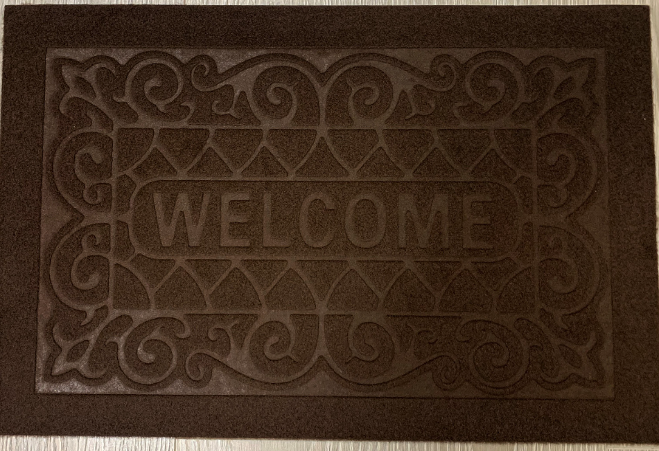 Коврик велюр Welcome, 40х60см. Китай (коричневый), фото 1