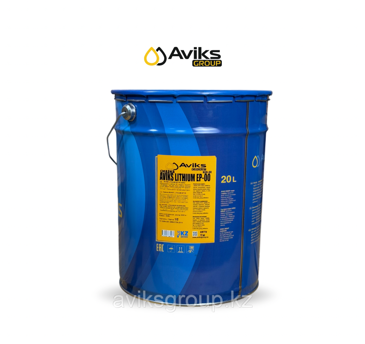 Смазка AVIKS Lithium EP -00 , Ведро 17 кг, фото 1