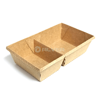 Салатник OneClick, 800 мл, Крафт, 2 секции (крышка 40087)