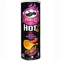 Чипсы PRINGLES Hot BBQ со вкусом острых рёбрышек барбекю 165 гр (6 шт в упаковке) ВЕЛИКОБРИТАНИЯ