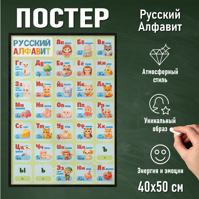 Постер "Русский алфавит" (40х50 на фотобумаге)