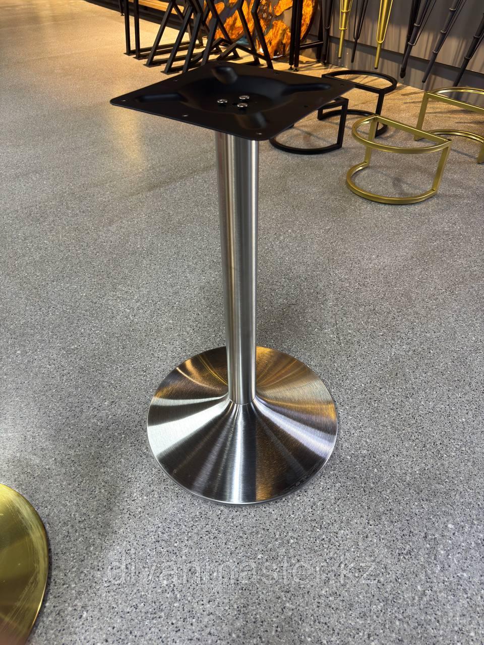 Подстолье для стола, сатин хром