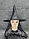 Шляпа ведьмы на Хэллоуин (Halloween) с волосами черная, фото 3