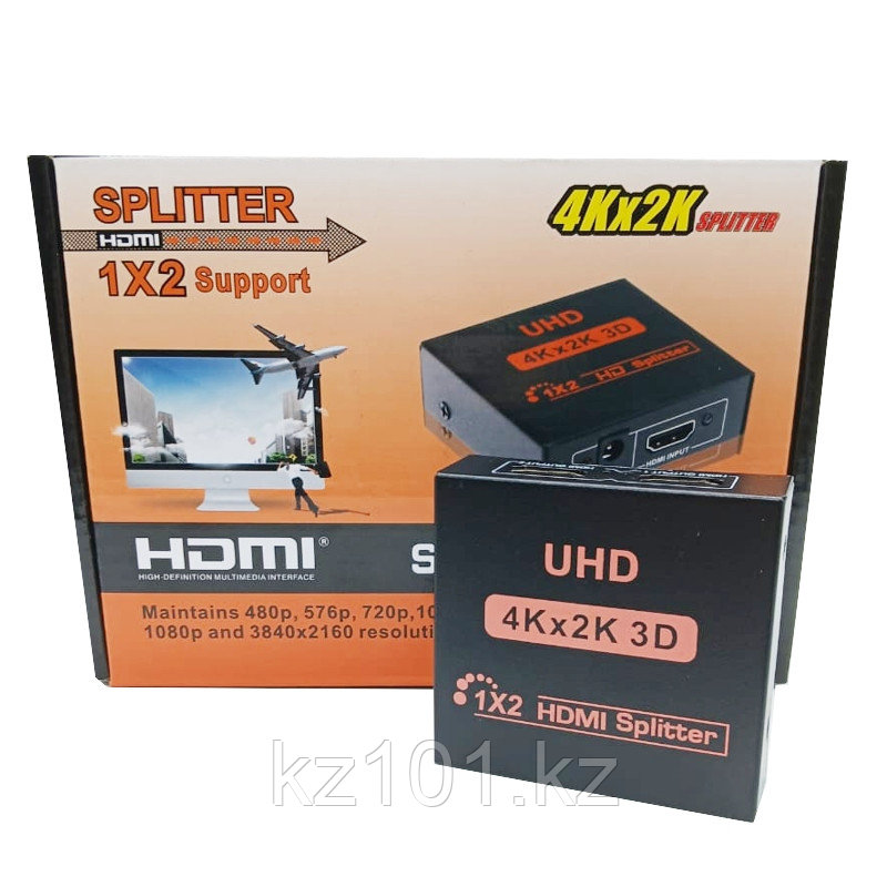 HDMI сплиттер 1x2 UHD 4Kx2K 3D