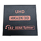 HDMI сплиттер 1x2 UHD 4Kx2K 3D, фото 2