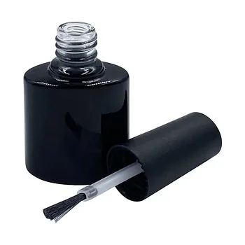 Пустая черная бутылочка с кисточкой, 8мл