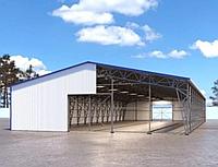 Каркасный ангар из легких стальных конструкций