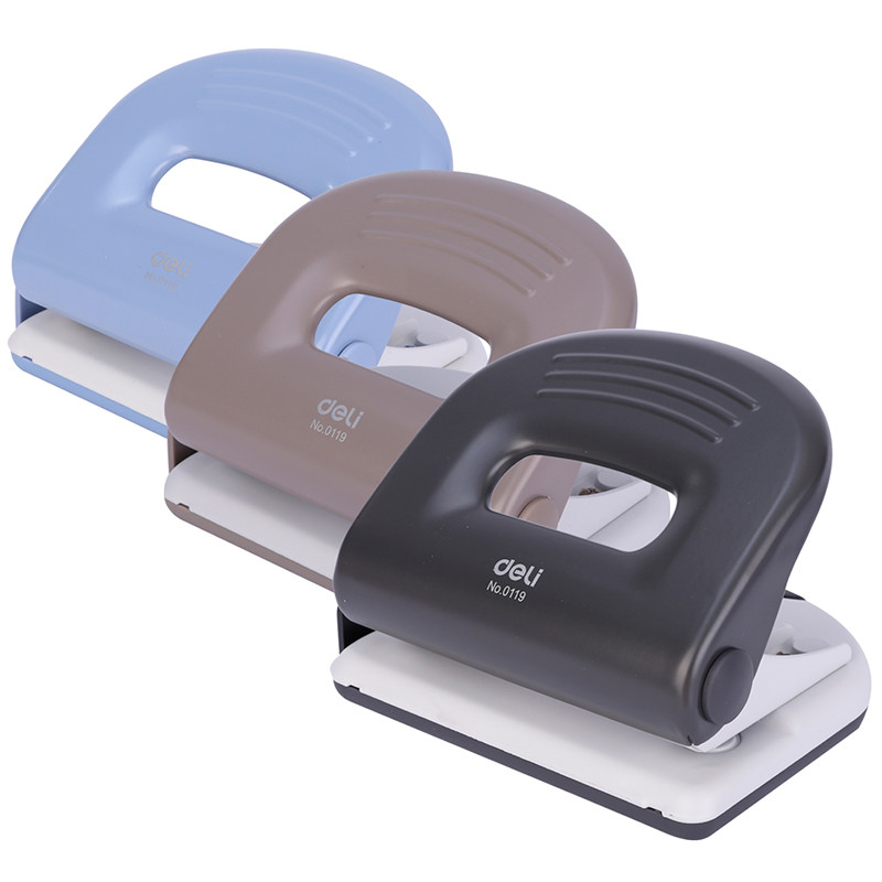 Дырокол DELI, до 25 листов, металлический корпус, фото 1