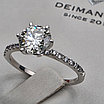 Сертификат GIA, золотое кольцо, размер 17, с бриллиантом 1,01Ct SI1/L VG, 0.12Ct SI1/G, EX-Cut, фото 10