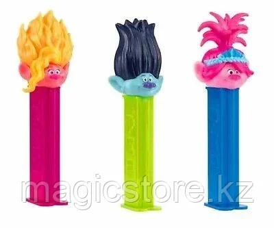 PEZ  Конфеты с игрушкой 2 в 1 "Тролли" 17 гр. / Упаковка 12 шт. / Венгрия, фото 1