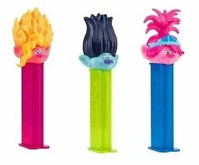 PEZ Конфеты с игрушкой 2 в 1 "Тролли" 17 гр. / Упаковка 12 шт. / Венгрия