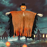 Подвесное приведение Тыква-Скелет на Halloween 90х70см