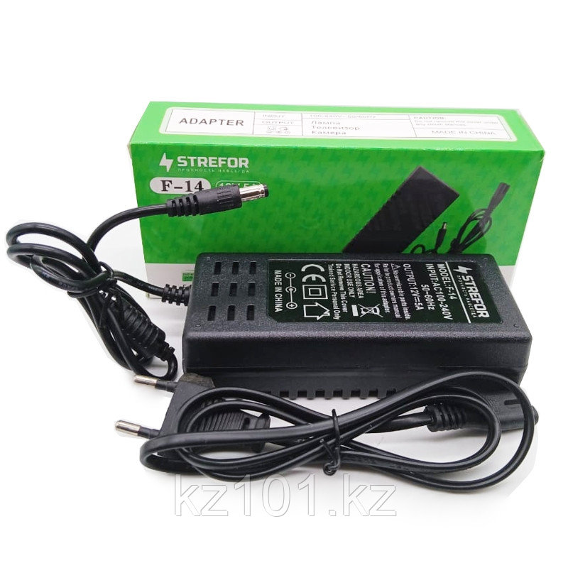Адаптер питания STREFOR F-14 (12V 5A), фото 1